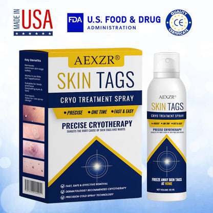 AEXZR® Skin Tag Cryo Treatment Spray🧊 Precision Cryo-Tech: Freezes Away Skin Tags & Warts in Seconds – No Blades, No Pain.