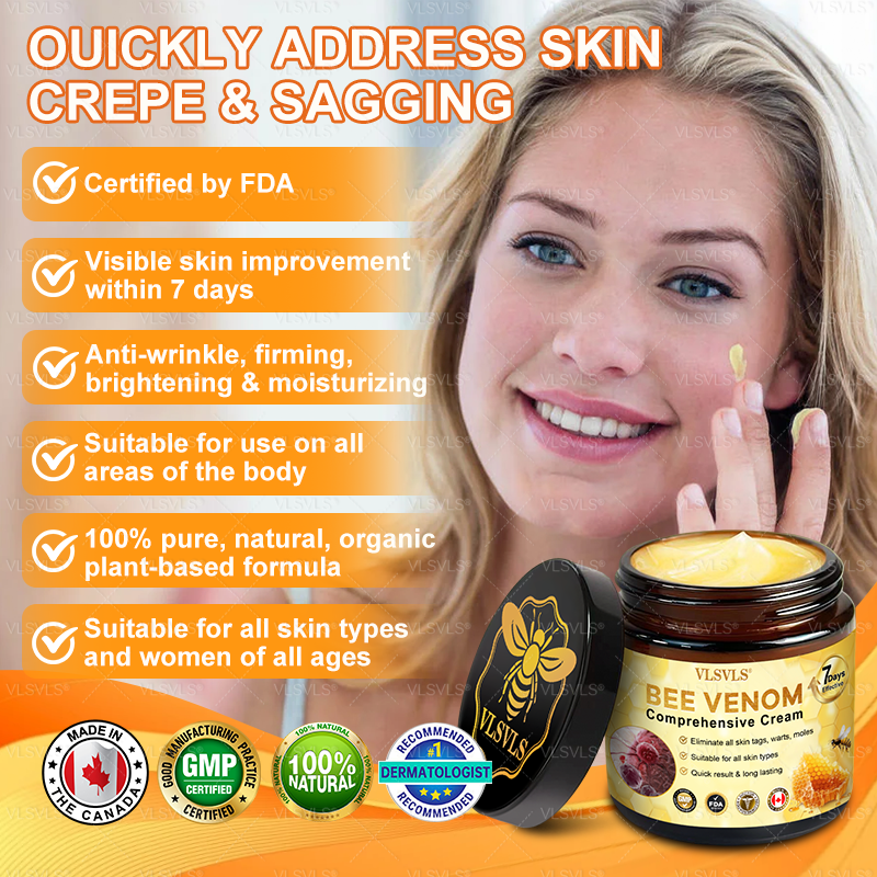 VLSVLS® Bee Venom Comprehensive Cream  👩‍⚕️⏰ LAST DAY 80% OFF (Sagging Skin, Fine Lines, Loss of Firmness, Flat Bust, Drooping Hips, and More)