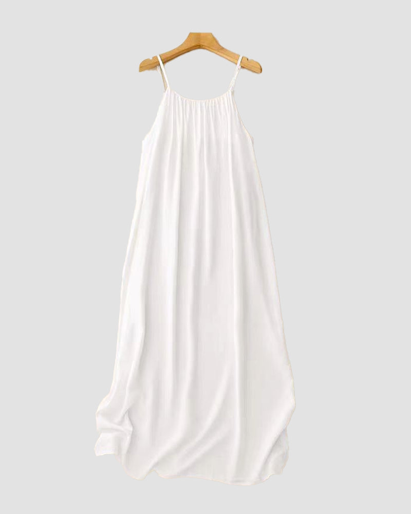 ☀️Women's Solid Color Backless Cami Dress