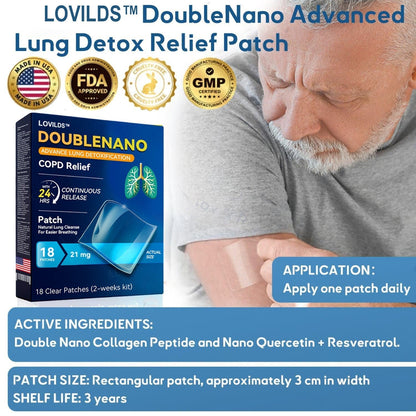 FDA Approved LOVILDS™ DoubleNano COPD Relief Patch (💝 Cough, wheezing, shortness of breath, sputum, stuffy nose, bronchitis, bronchitis, allergy symptoms, lung discomfort)